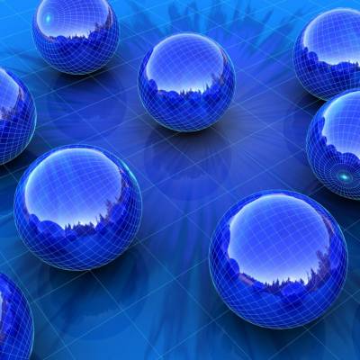3D Blue Abstract Ball Background Thumbnail