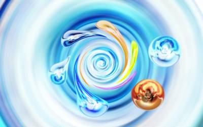 3D Blue Spiral Background Thumbnail