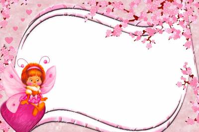 A Little Butterfly Girl Cartoon Background Thumbnail
