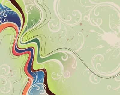 Abstract Floral Colorful Swirls Background Thumbnail
