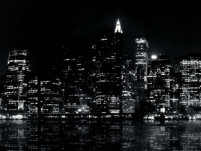 Black And White City Northern River Background Thumbnail