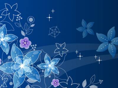 Blue Floral Pattern Background Thumbnail