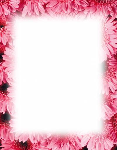 Bright summer flowers border free floral stationary 