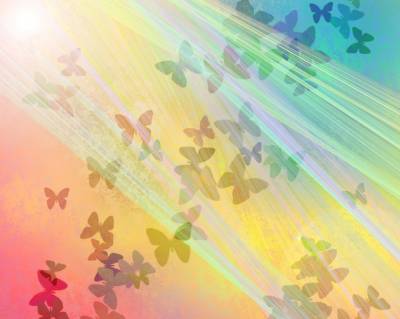 Butterfly Rain Light Background Thumbnail