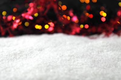 Christmas With Snow And Lights Background Thumbnail