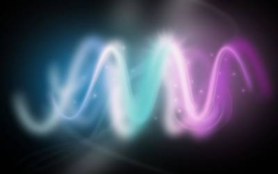Colored Light Waves Background Thumbnail