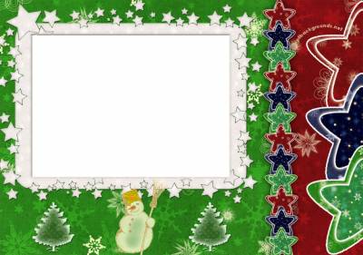 Elegant Border Stars Frame For Christmas Background Thumbnail