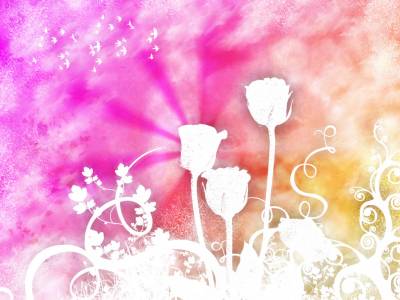 Floral Pink White  Background Thumbnail