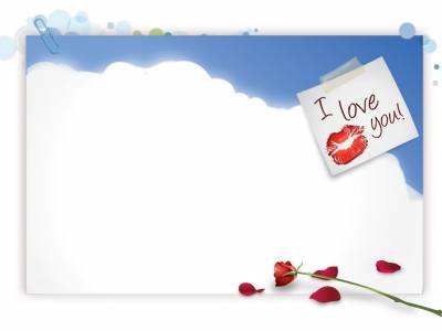 Frame Valentine, I Love You, Rose Background Thumbnail
