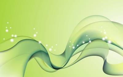 Green Glitter Waves Abstract Background