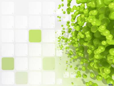 Lime Green Molecule Background