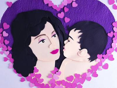 Mother Day Purple Love Background Thumbnail