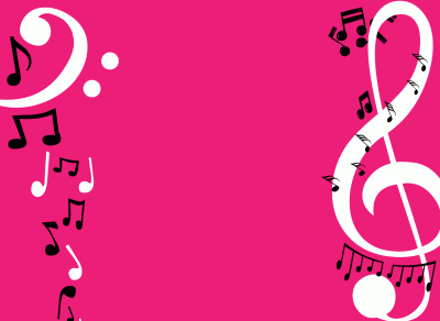 Musical Notes Pink Background Thumbnail