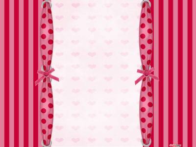 Pink Stripes And Hearts Background