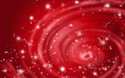 Red swirl with stars