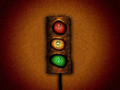 Traffic Light 3D Abstract Background Thumbnail
