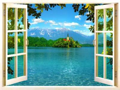 Window Beautiful Landscape Background Thumbnail