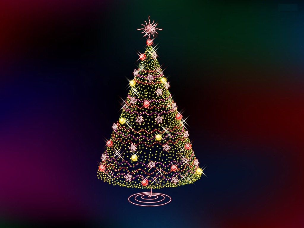 2012 Christmas tree free powerpoint background
