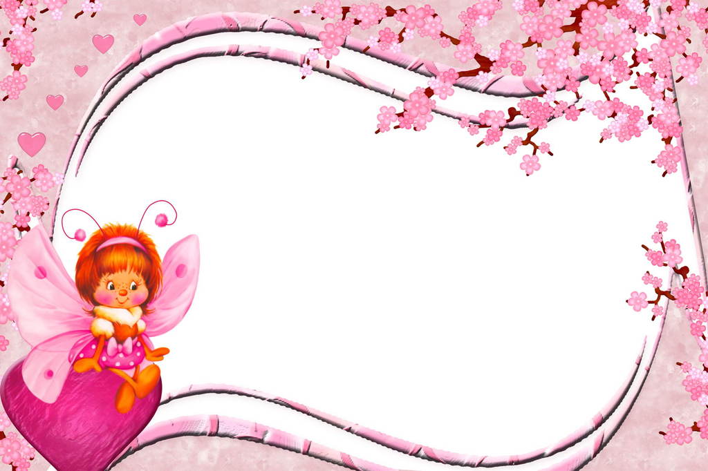 A Little Butterfly Girl Cartoon free powerpoint background