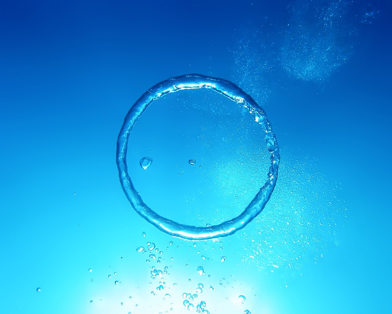 Abstractc Water Circle 3D Background