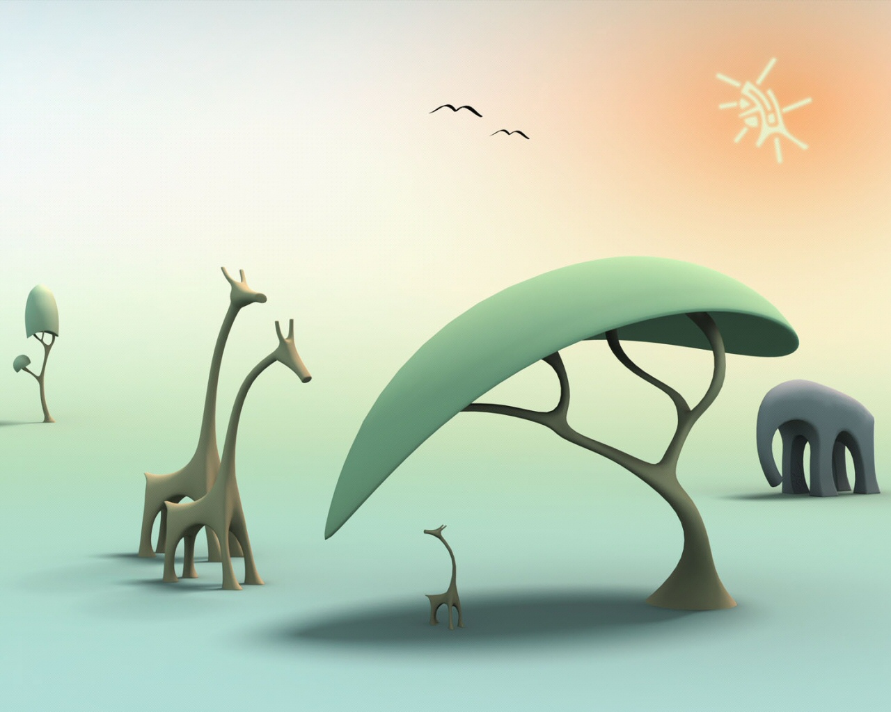 Animals in Jungle free powerpoint background