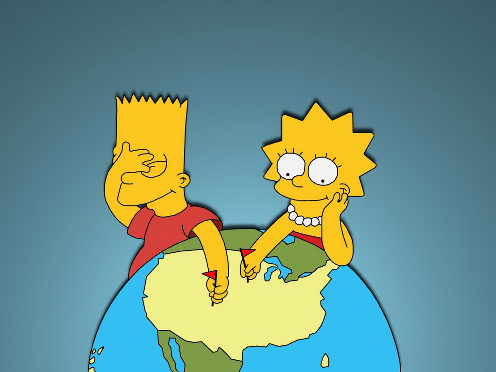 Apple Cartoons Simpsons free powerpoint background