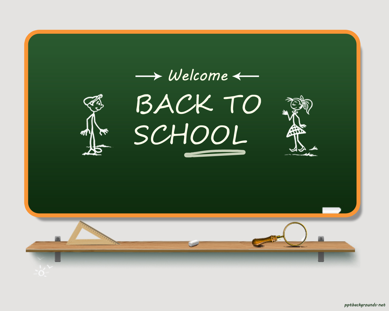 Back To School 11 - 11 Background For PowerPoint - Education Inside Back To School Powerpoint Template