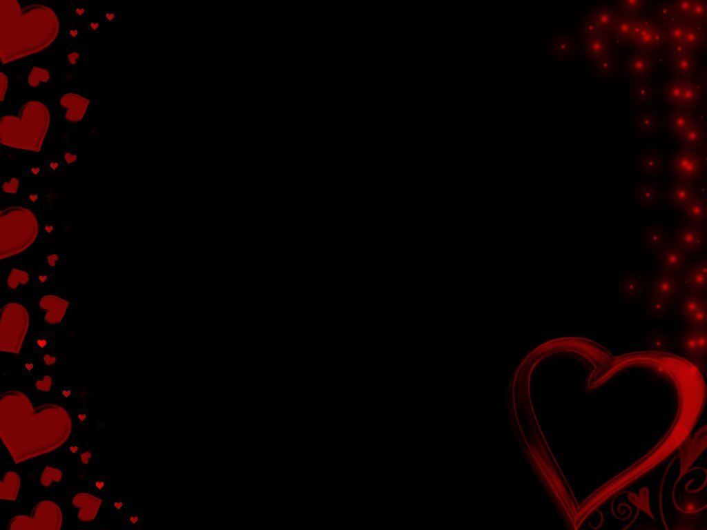 Black And Red Hearts Background For Powerpoint Love Ppt Templates