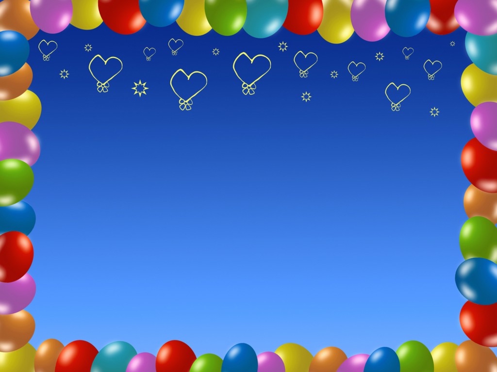 Colorful Birthday Frame free powerpoint background