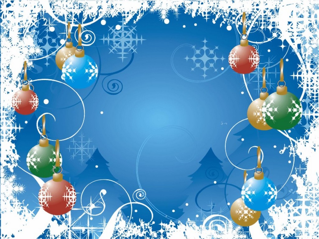 Cute decoration bulbs for christmas free powerpoint background