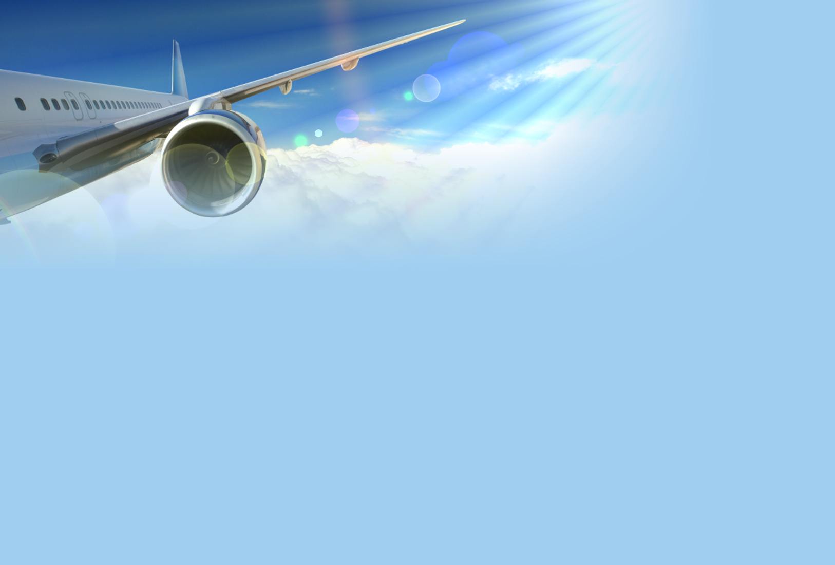 flight-airplane-cloud-and-sun-ray-background-for-powerpoint-car-and