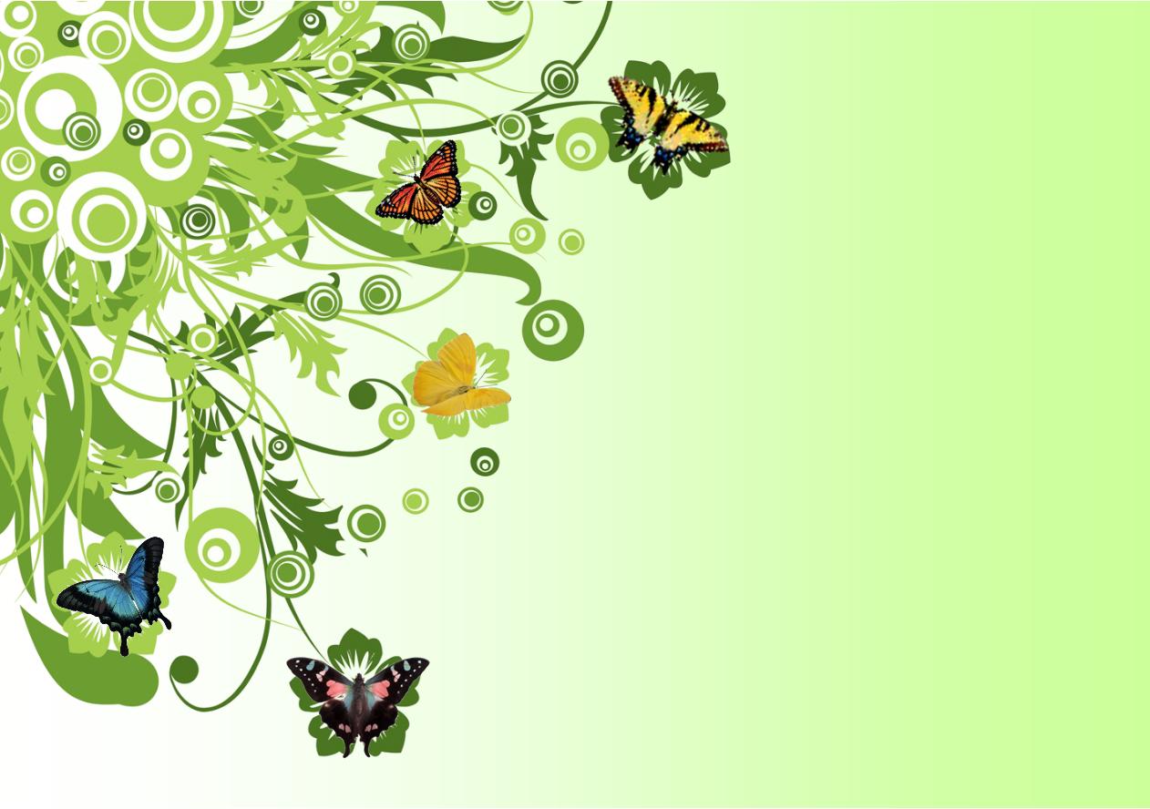 Green Butterfly Fantasy Background