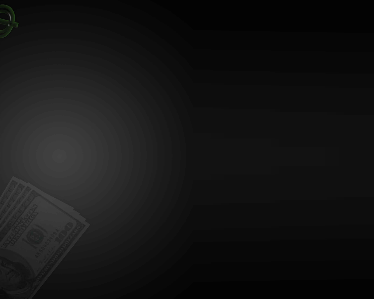 Money On Black Abstract Template free powerpoint background