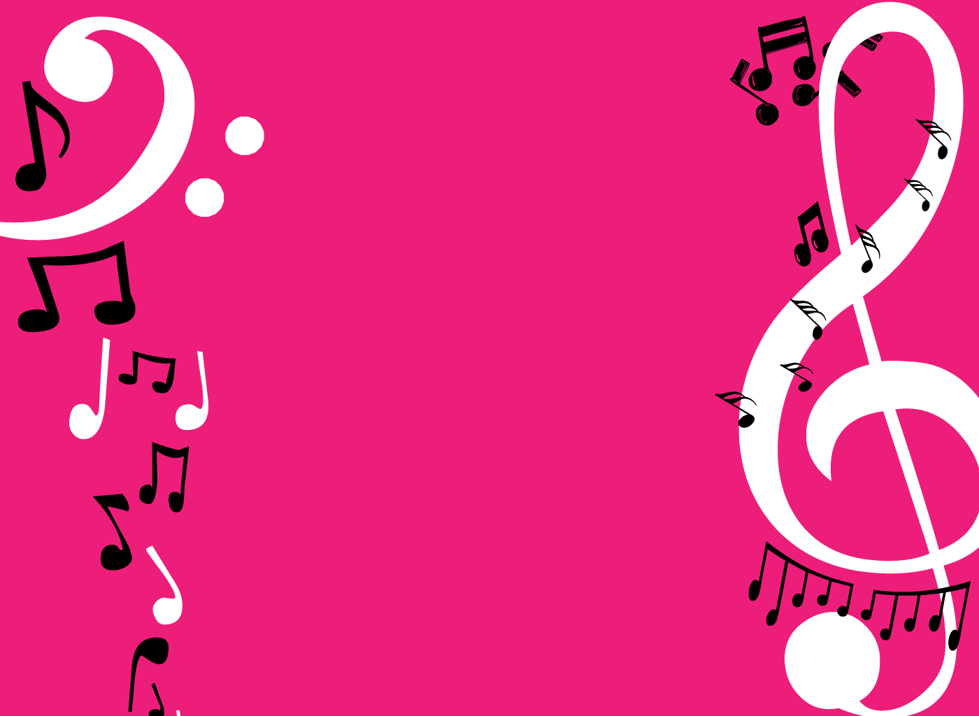 Musical Notes Pink free powerpoint background