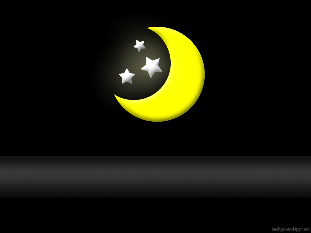 Night scenery moon and stars free powerpoint background