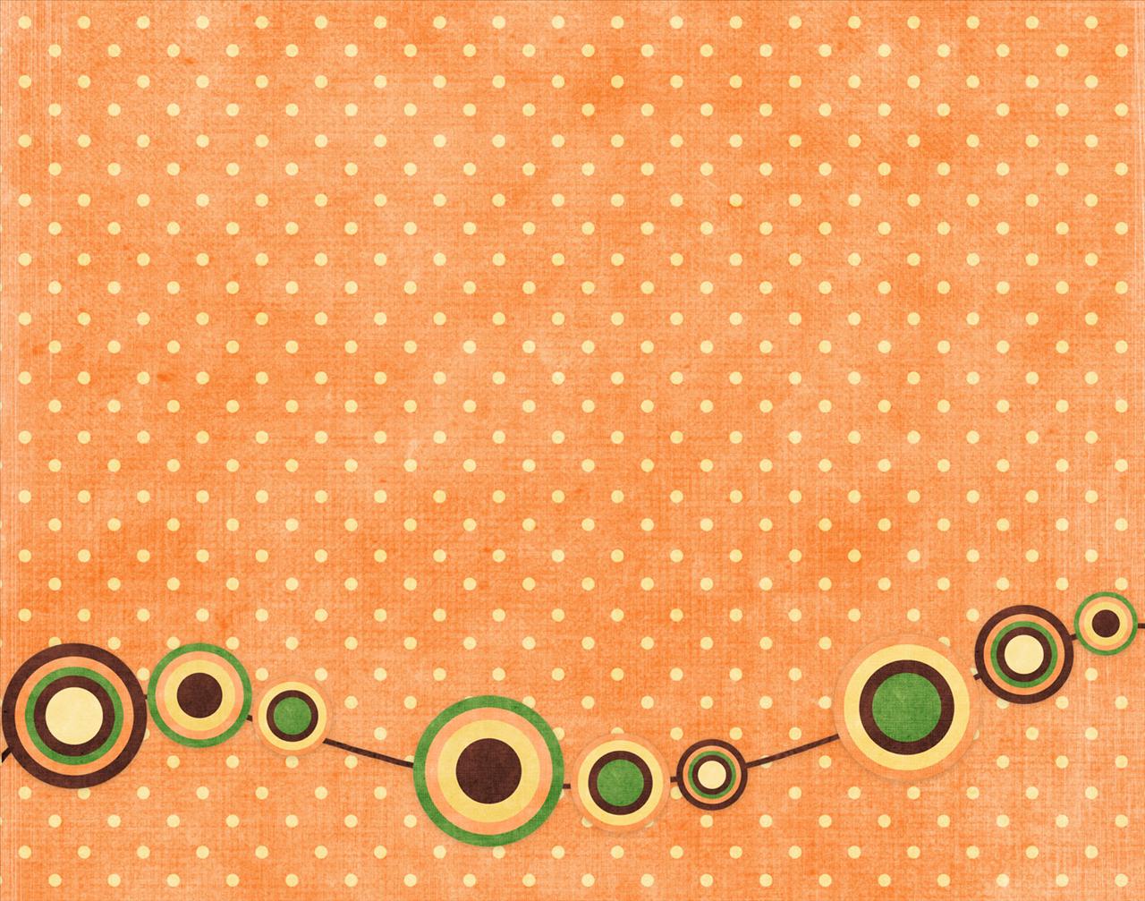 Orange retro polka dots free powerpoint background