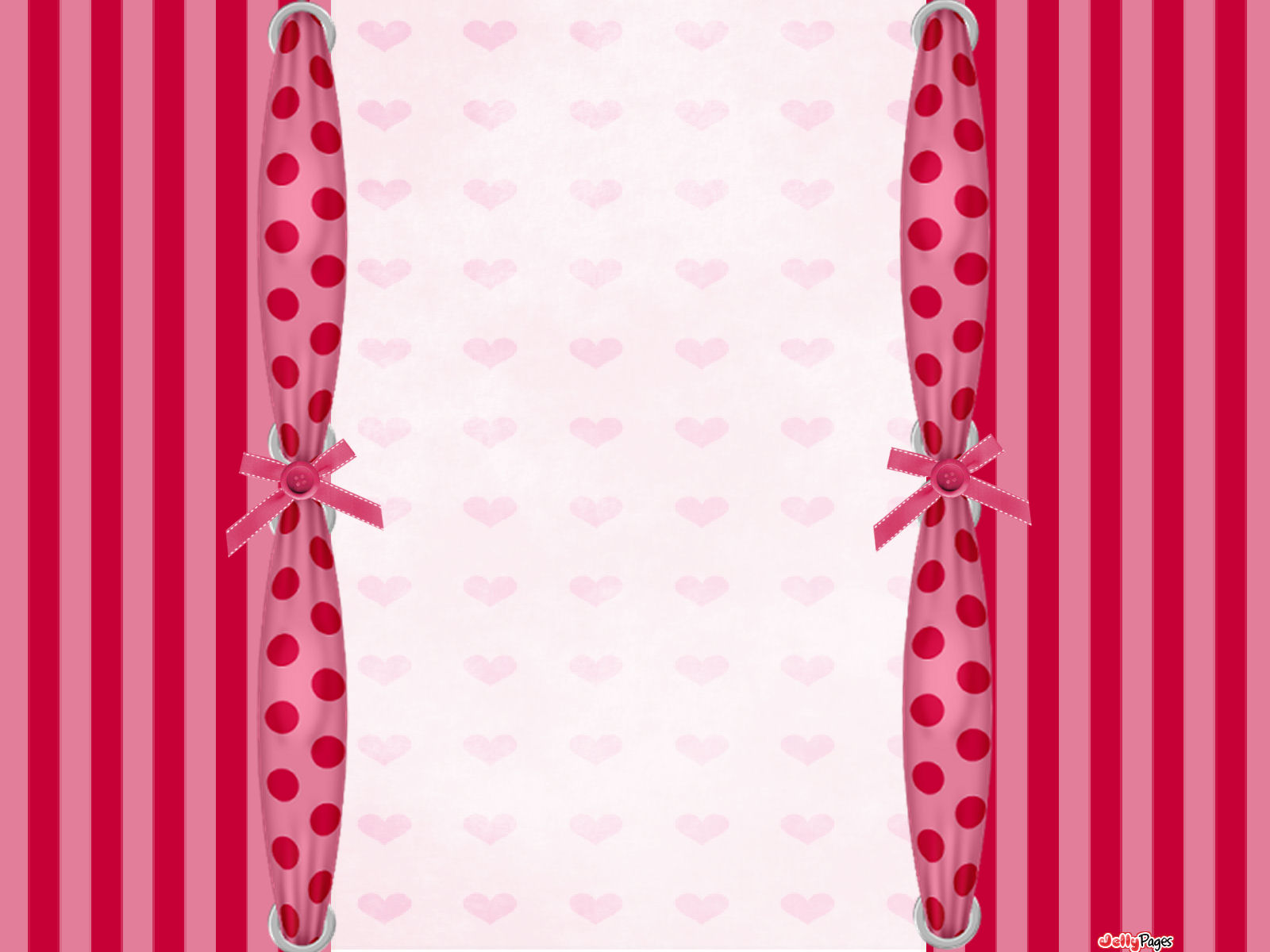 Pink Stripes and Hearts free powerpoint background