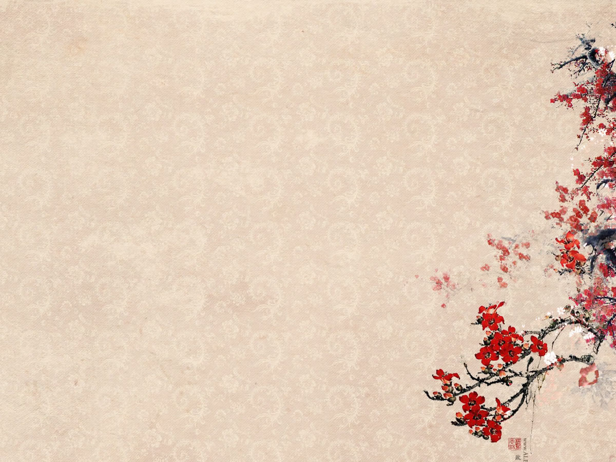 Plum blossoms flower templates free powerpoint background