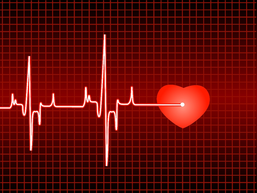 Red heart beats Background
