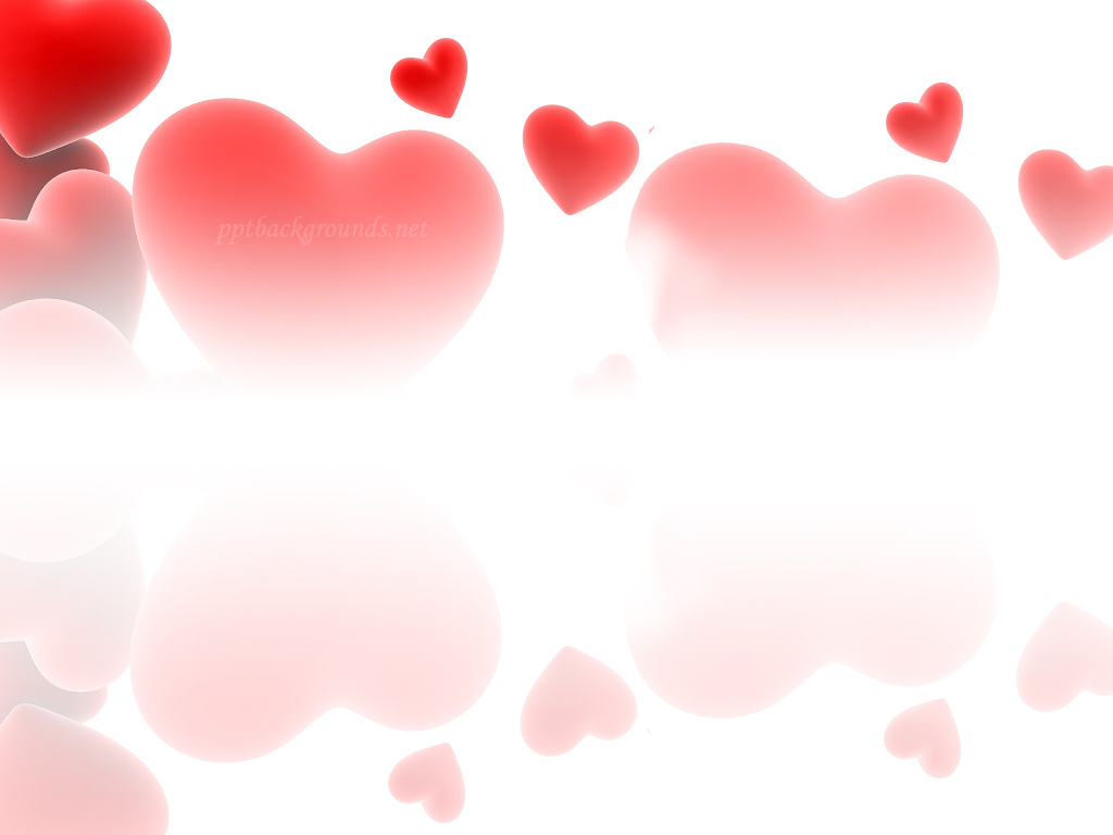 Red love hearts free powerpoint background