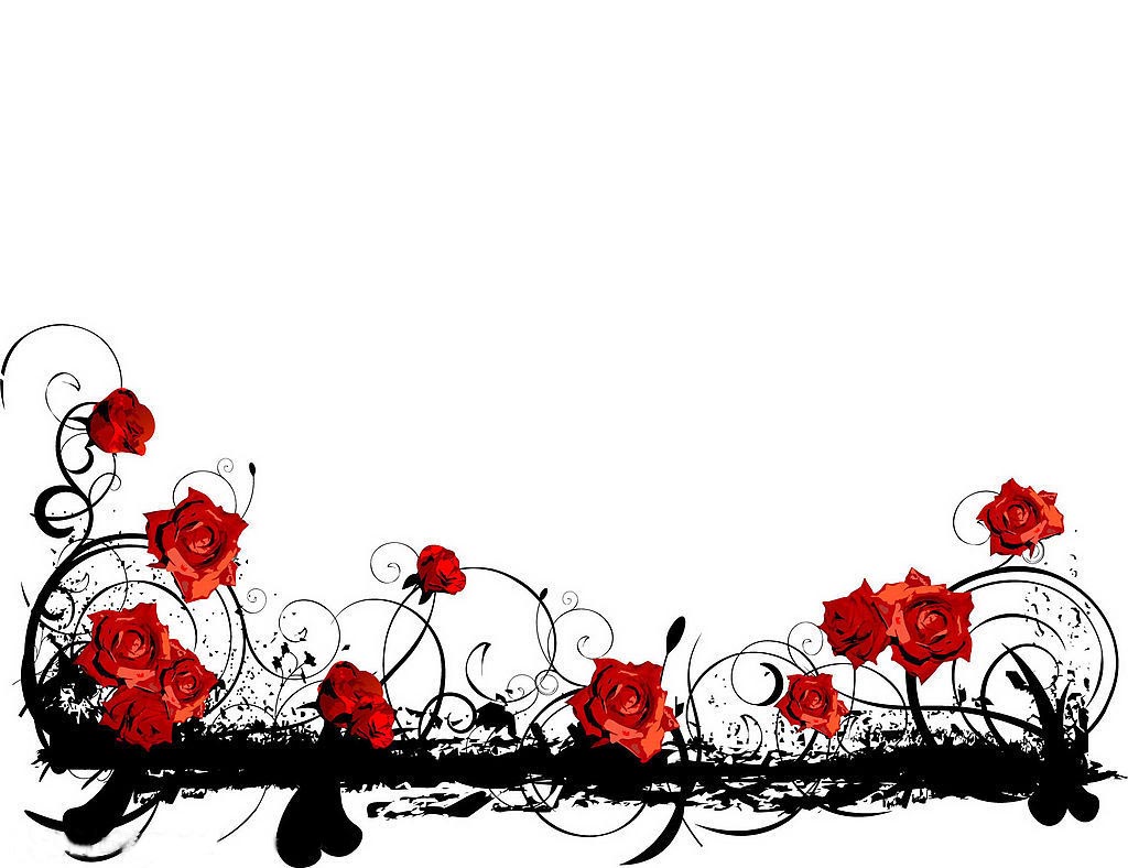 Red Roses And Elegant Classical Unique Background For Powerpoint Border And Frame Ppt Templates