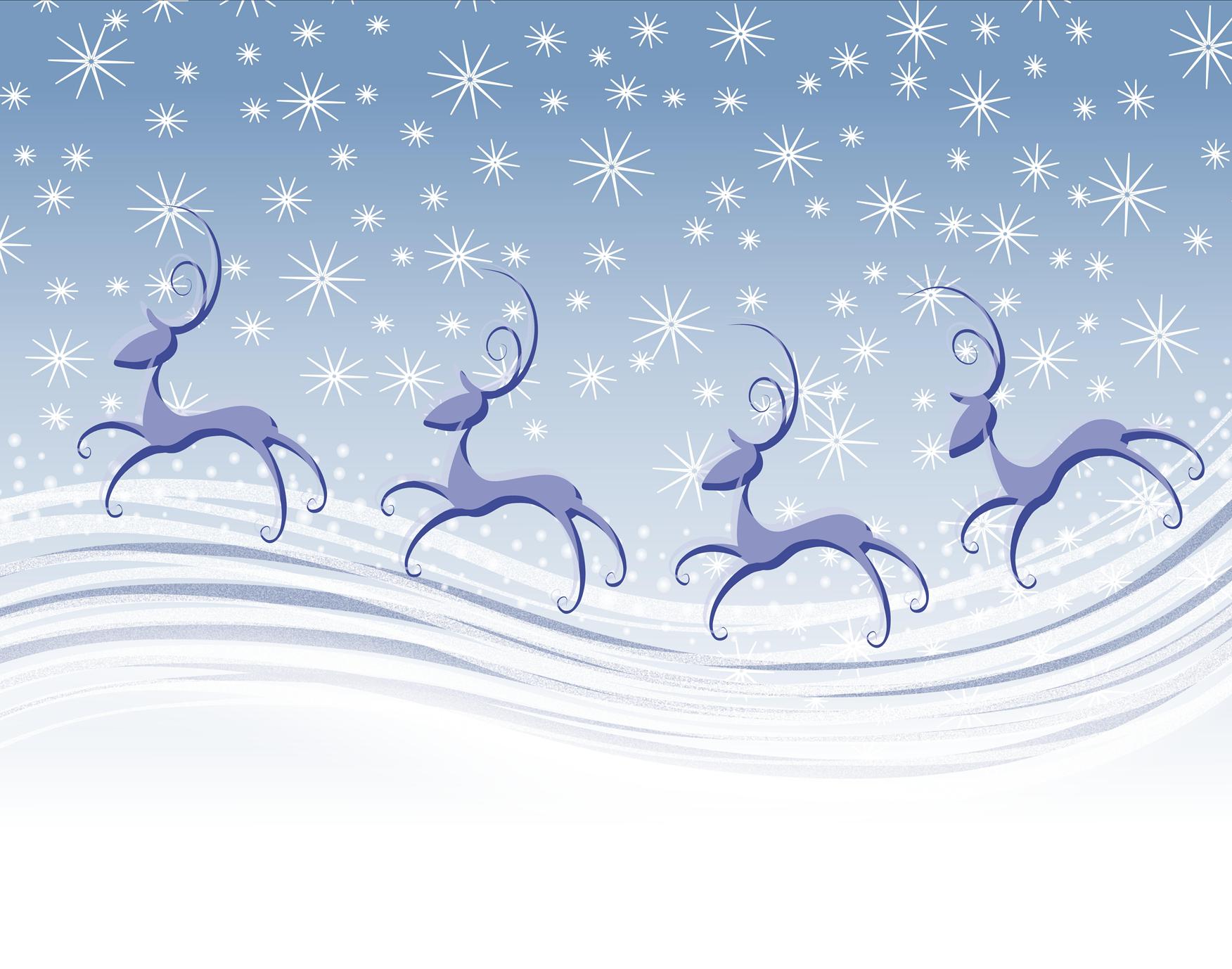 Reindeer Games Christmas Background