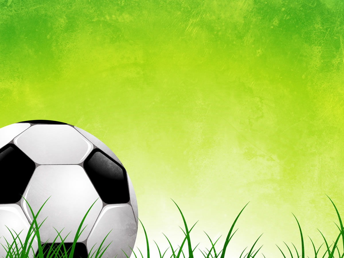 Soccer Ball On Green Grass Abstract free powerpoint background