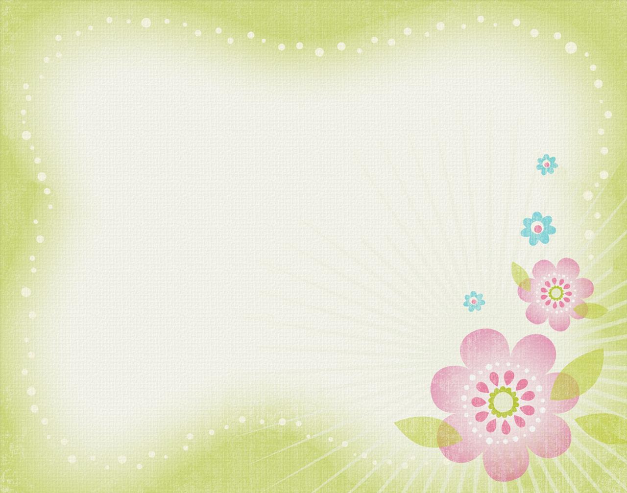 Spring Flower Right Frame       free powerpoint background