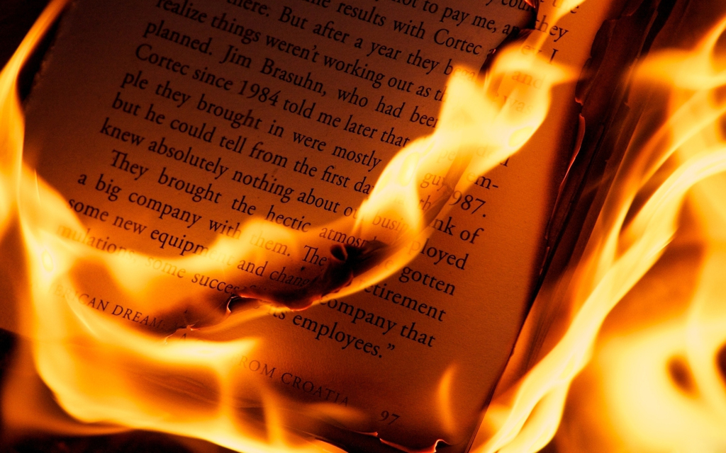 The book is on fire free powerpoint background
