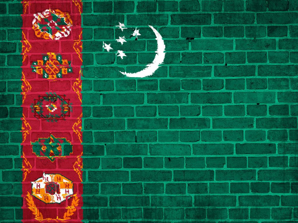 Turkmen flag Background